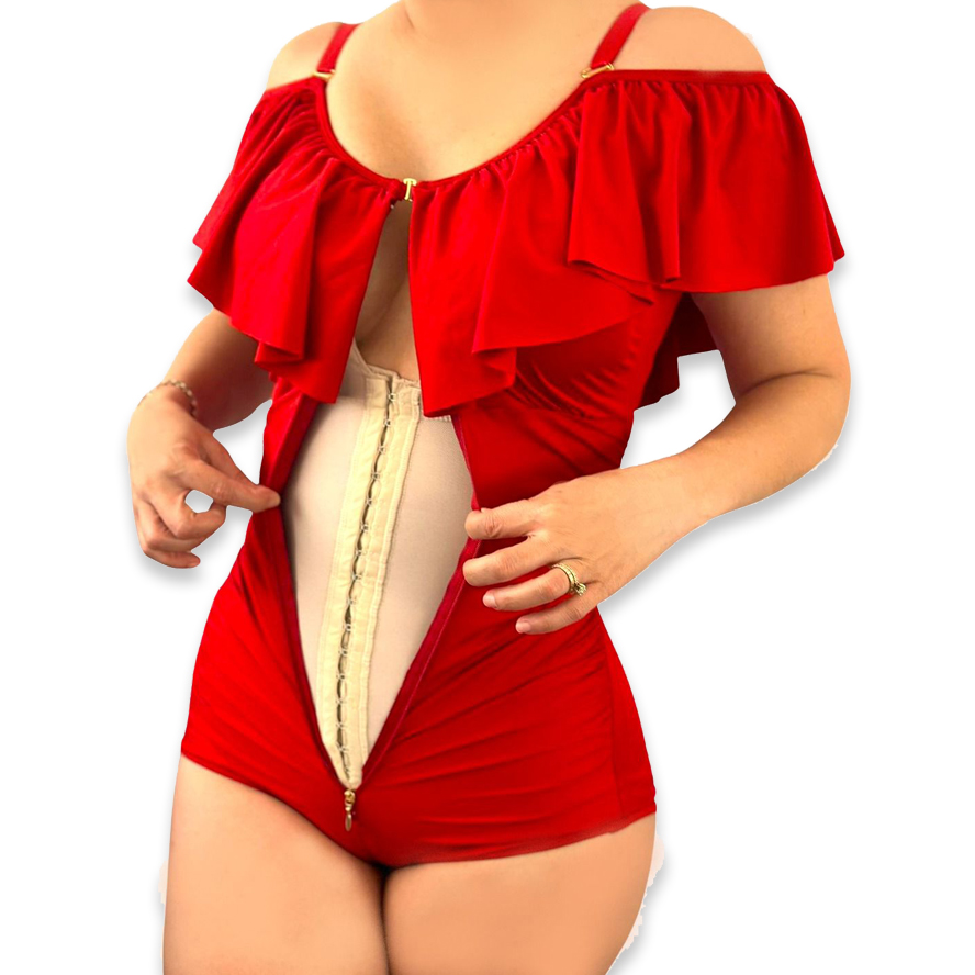 Faja de baño • Rojo • Azul