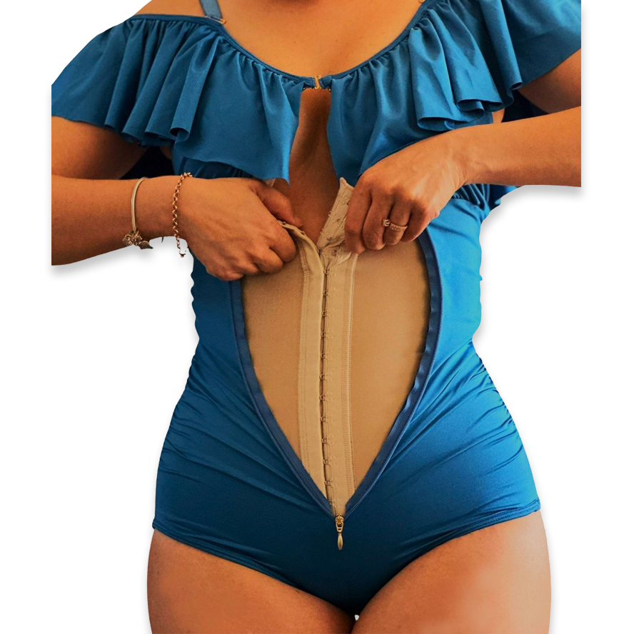 Faja de baño • Rojo • Azul