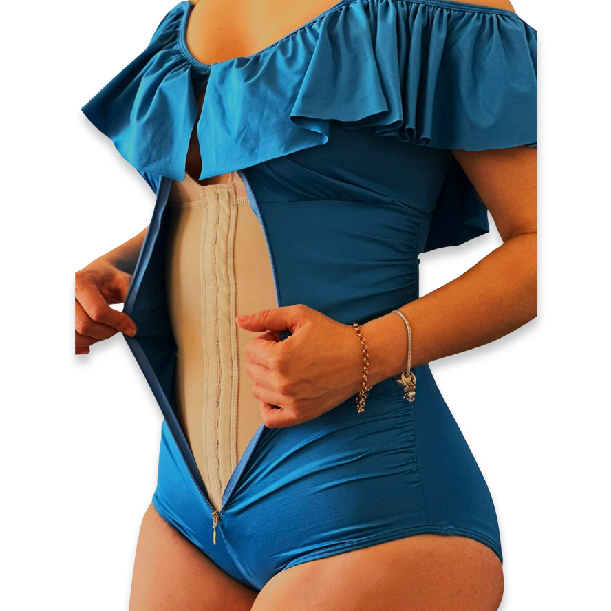 Faja de baño • Rojo • Azul